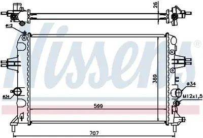 NISSENS 630704 Motor Su Radyatoru Manuel Astra G 04> Z16xep GM 93179909