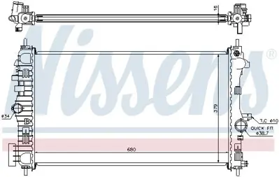 NISSENS 630718 Motor Su Radyatoru (Manuel) Insıgnıa A16xer A16let GM 13241726