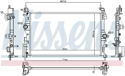 NISSENS 630786 Motor Su Radyatoru Corsa E 15> B12xel - D14xej - B14xel - B14neh GM 13486483