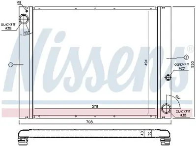 NISSENS 64325 Motor Su Radyatoru Range Rover 3.0 Dızel GM PCC000840