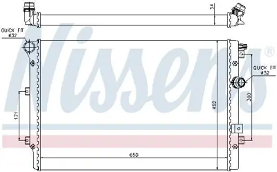 NISSENS 65015 Motor Su Radyatoru Tıguan Alhambra 1,4 Cava Cavd Ctha Cthd12> GM 5N0121253P