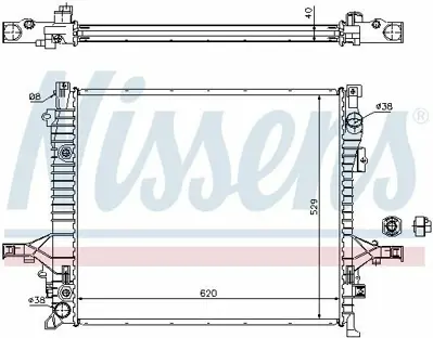 NISSENS 65613A Motor Su Radyatoru Volvo Xc90 I (At)  620x528x42 05>14 GM 8603842