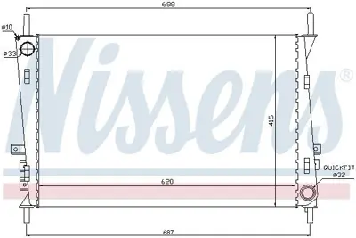 NISSENS 66704 Motor Su Radyatoru Jaguar X-Type X400 3.0 2.0 D 04>09 GM C2S514702