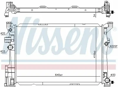 NISSENS 67187 Motor Su Radyatoru X156 13> W176 12>18 W246 11>18 C117 13>19 GM A2465001303