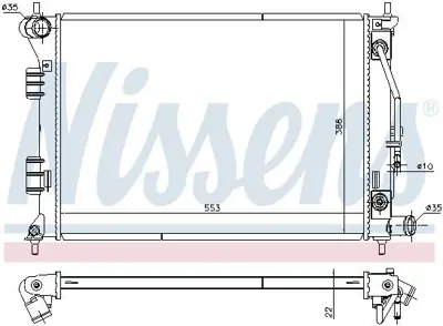 NISSENS 675014 Motor Radyatoru GM 253103X151