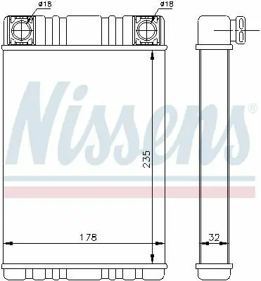 NISSENS 72028 Kalorıfer Radyatoru W203 00>07 Cl203 02>08 S203 02>07 C209 02>09 A209 03>10 R230 06>12 GM A2038300161