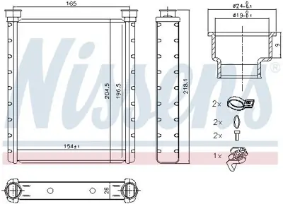 NISSENS 72065 Kalorıfer Radyatoru X156 13> X117 15>19 W176 13>18 W246 11>18 C117 13>19 GM A2468300161