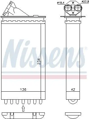 NISSENS 72655 Kalorıfer Radyatoru Omega B GM 9200590