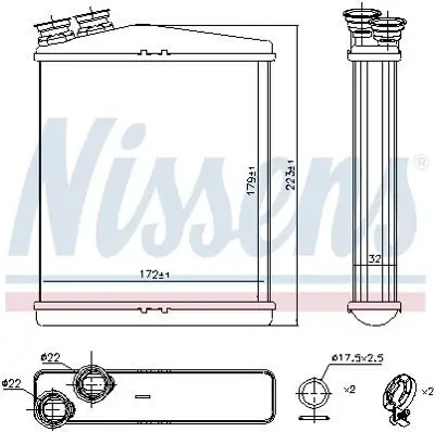 NISSENS 73645 Kalorıfer Radyatoru Freelander 2 06-14 Evoque 12-18 Dıscovery Sport 15> - S60 Iı S80 Iı V60 V70 Iıı  GM LR002632