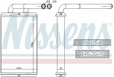 NISSENS 73676 Kalorıfer Radyatoru GM 96629611