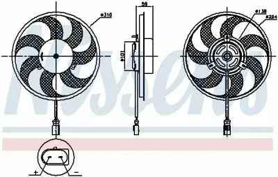 NISSENS 850030 Fan Motoru 639 GM 6395000193, GM A6395000193