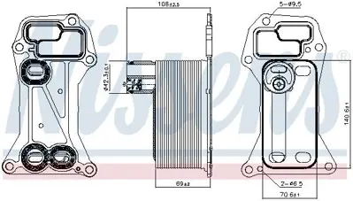 NISSENS 90901 Motor Yag Sogutucu Bmw E90 E91 E92 E93 E70 E71 F10 N57 GM 8512435