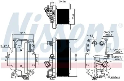 NISSENS 90936 Sanzıman Yag Sogutucu Bmw F07 F10 F11 F18 N20 GM 17217638582