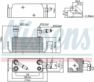 NISSENS 91280 Yağ Soğutucusu R.R Sport Dısc.5  3.0-3.6 GM UBC500100