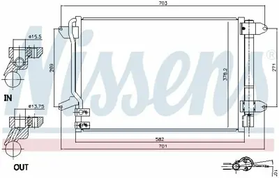 NISSENS 940238 Klima Radyatoru Beetle Jetta Iv 1.2 1.4 1.6 2.0tsı 1.6 2.0tdı 11> GM 5C0820411G