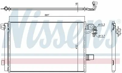 NISSENS 940345 Klima Radyatoru (Kondanser) T5 03> 687×452×16 Oto - Mek Sanzıman GM 7E0820411D