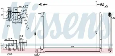 NISSENS 940519 Klima Radyatoru X253 15> W205 14> S205 15> W213 16> S213 17> W222 17> C217 17> GM A0995001354