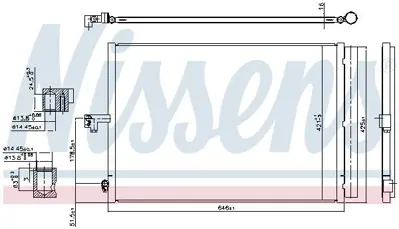 NISSENS 940780 Klima Radyatoru C218 11>17 W212 13>16 C207 13>16 R231 12> GM A0995000354