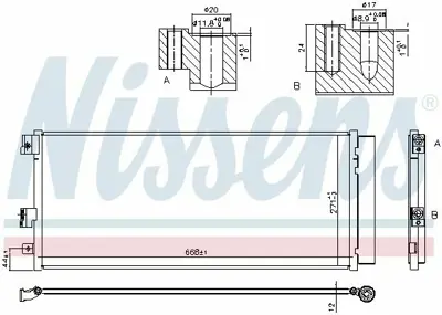 NISSENS 940791 Klima Radyatörü Opel Corsa E  B14xel-B13dtn GM 13486480, GM 1850742, GM 8E7978000, GM RA7201240