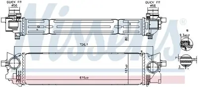 NISSENS 961265 Turbo Radyatörü Volvo S60-S90-V60-Xc60 GM 31410892, GM 31474506