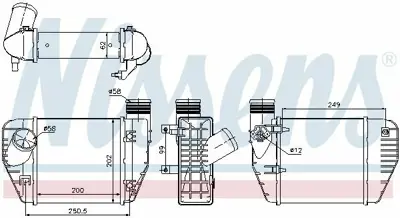 NISSENS 96544 Turbo Radyatoru Audı - Avant A6 2,0tdı 2,0tfsı (200×202×62) 04>11 GM 4F0145805S