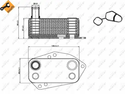 NRF 31278 Yag Sogutucu Land Rover Freelander 2.0d 97- GM 5989070151, GM PBC101370L