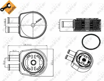 NRF 31310 Motor Yag Sougutucu Dıscovery Sport 14> Freelander 2 11>14 Evoque 11>19 Ford S-Max Mondeo Galaxy 2 F GM AG9G6A642BC, GM LR025515