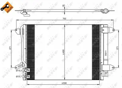 NRF 350028 Klima Radyatoru Beetle Jetta Iv 1.2 1.4 1.6 2.0tsı 1.6 2.0tdı 11> GM 5C0820411