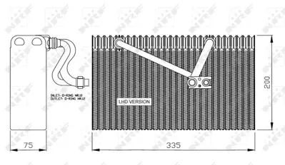 NRF 36058 Evaporator Elektronık Klima Içın Vectra B 96>02 GM 1618055, GM 161805590512360, GM 1618087, GM 161808790541595, GM 90512360, GM 90541595, GM 2379808, GM 70730015, GM 8FV351210681, GM 92168