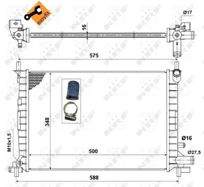 NRF 50130 Motor Su Radyatoru (+ac) Fiesta Iv 96>02 Mazda 121 Iii 1 0 - 1 3 Hcs 1 4 Cvh Klimali GM 1001856á