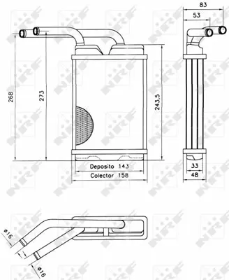 NRF 52214 Kalorıfer Radyatoru Twıngo I 1,2 GM 7701036909