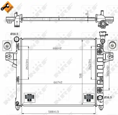 NRF 53031 Motor Su Radyatoru Jeep Grand cherokee ıı 4.7 v8 4×4 01>05 GM 52079883AD