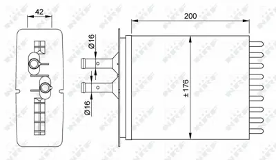 NRF 53205 Kalorıfer Radyatoru Barchetta Punto Lancıa Y GM 5893932