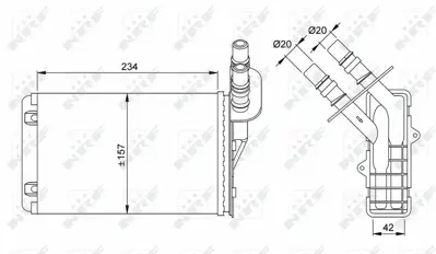 NRF 53382 Kalorıfer Radyatoru Kangoo Clıo Iı 1,2 - 1,4 - 1,6 - 2,0 - 1,5dcı - 1,9d 98> GM 7701044790