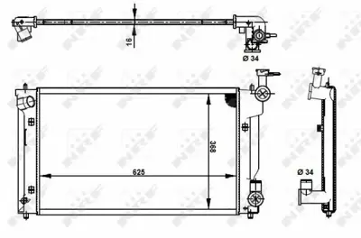 NRF 53398 Motor Su Radyatoru Toyota Avensıs 2003 2008 Manuel Vıtes GM 164000H110