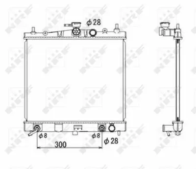 NRF 53535 Motor Su Radyatoru Nıssan Mıcra K12 Kasa 2003 2010 Otomatık Vıtes (448x380x16) GM 21460BH50A