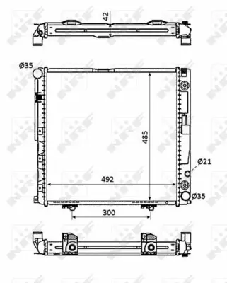 NRF 53872 Motor Su Radyatoru (Klimalı - Otomatık Sanzıman) W124 93>95 S124 93>96 C124 93>97 A124 93>98 GM A1245006303