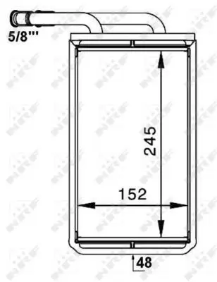 NRF 54234 Kalorıfer Radyatoru Transıt Turbo 96>99 V184 2,0tdcı - 2,4tdcı 01>06 GM 1092721, GM 1113755, GM 71100379, GM 95VW18476AB, GM 95VW18476AC, GM 95VW18476AE, GM 95VW18B539AE, GM 7110379, GM 1140765, GM 71740