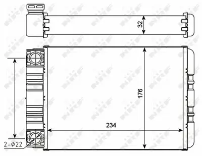 NRF 54274 Kalorıfer Radyatoru  Mercedes C-Serıes 2.2d 00- GM A2038300161