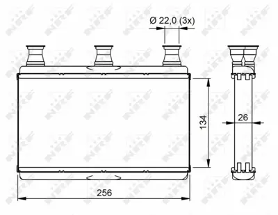 NRF 54311 Bmw 5 3.0d 04-Heat Exchanger, İnterior Heating GM 6933922