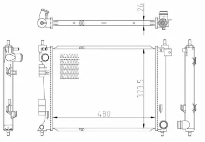 NRF 550033 Motor Su Radyatoru I20 1.0 T-Gdı 15> 25310C8400