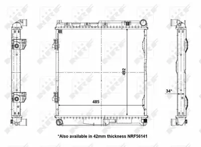 NRF 56077 Mercedes 200-Series 2.3 85-Radiator GM A1245008703