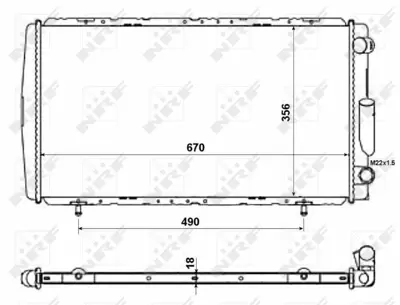 NRF 58111 Motor Radyator R21 Optıma Manager Concorde (1 Sıra Alb) - (670×355×23,5) GM 7700764838, GM 7700785734, GM 7700796411, GM 7701414015, GM 7701415007, GM 7700776694, GM 7700806836, GM 7701412001, GM 5001833390, GM 5001844226