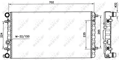 NRF 58143 Motor Su Radyatoru (648x378x34) New Beetle 1,4-1,6-1,8-1,9-2,0-1,9tdı 99>10 GM 1C0121253