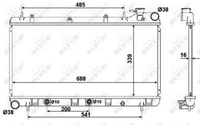 NRF 58372 Subaru Forester 2.0 98-Radiator GM 45199FC021