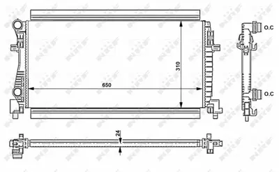 NRF 58438 Motor Su Radyatoru Golf Vıı Octavıa Yetı A3 Leon 1,2tsı 1,6tdı 12> GM 5Q0121251EC