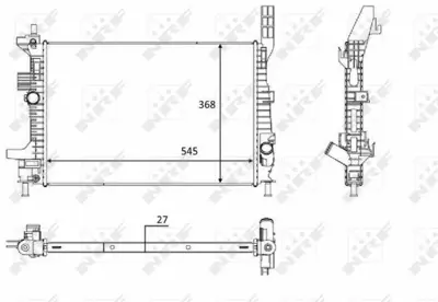 NRF 58650 Su Radyator C Max Iı - Grand C Max - Focus Iıı 13> - Transıt Connect  14> 1.0 Ecoboost GM 1766348