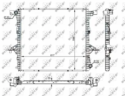 NRF 59145 Motor Su Radyatoru Amarok 10> 2.0tdı Cnfb Cdca Csha GM 2H0121253A