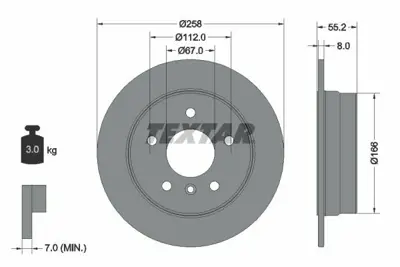 TEXTAR 92099703 Fren Diski  168 - 414 Arka GM A1684230212