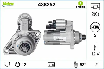 VALEO 438252 Mars Motoru 1 6tdi Golf Vi Vii 09> Jetta Iv 12> 1 2tsi Polo 09> Touran 10>15 Fabia 10>14 Octavia 09>13 Roomster 10>15 Altea 09> Leon 10>12 A1 10> A3 09>12 Q2 16> GM AM911023L, GM AM911023LX, GM AM911023Q, GM AM911023D